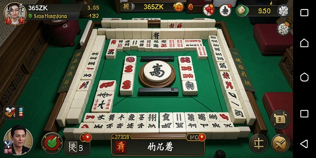Screenshot game 365ZK menampilkan gameplay Mahjong yang menarik.