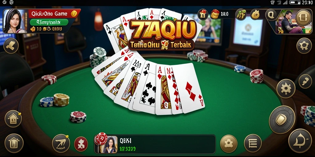 Screenshot gameplay 77AG yang menunjukkan serunya permainan QiuQiu.