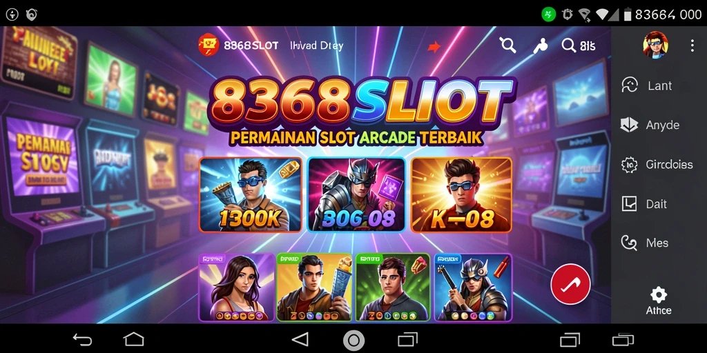 Tampilan gameplay menarik di 8368SLOT dengan kombinasi warna cerah.