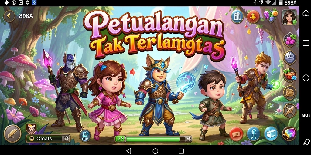 Screenshot gameplay 898A yang menampilkan aksi petualangan yang seru.