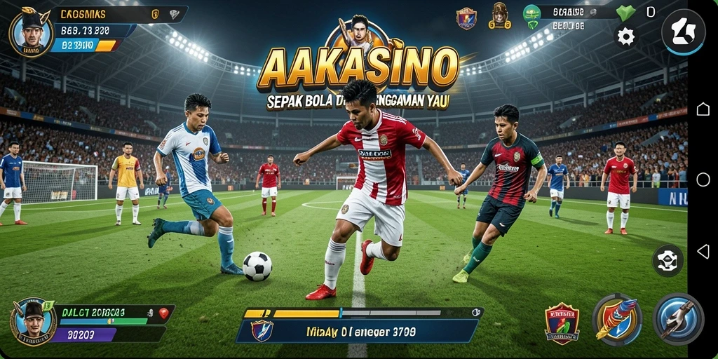 Tampilan gameplay AAKASINO yang menarik dan menggugah semangat sepak bola.