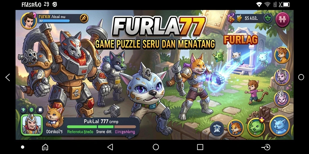 Tampilan gameplay seru dalam FURLA77 saat menyelesaikan puzzle.