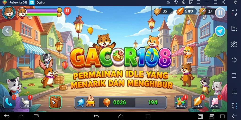 Tangkapan layar utama GACOR108 menampilkan gameplay Idle yang seru.