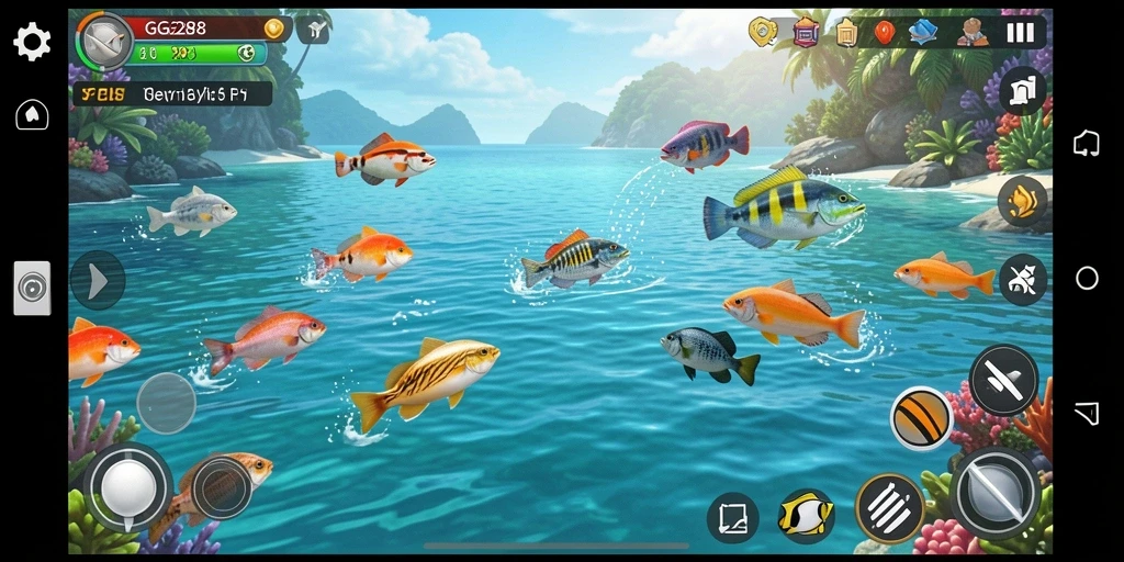 Tangkapan layar gameplay GG288 menampilkan suasana seru saat menembak ikan.