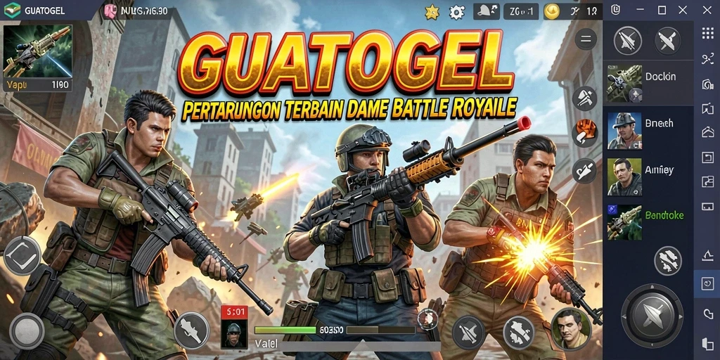 Tangkapan layar gameplay GUATOGEL yang menegangkan saat bertarung.