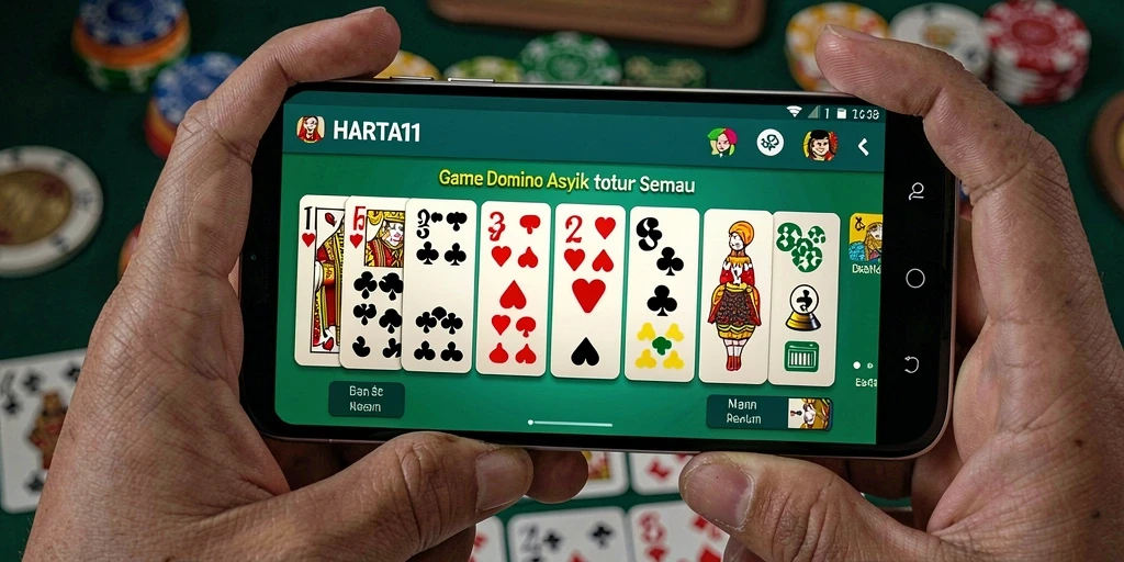 Screenshot HARTA11 menampilkan gameplay seru dalam permainan Domino.