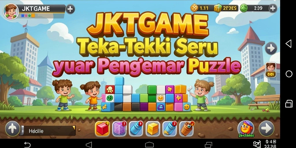 Tampilan gameplay JKTGAME yang penuh warna dan menantang.