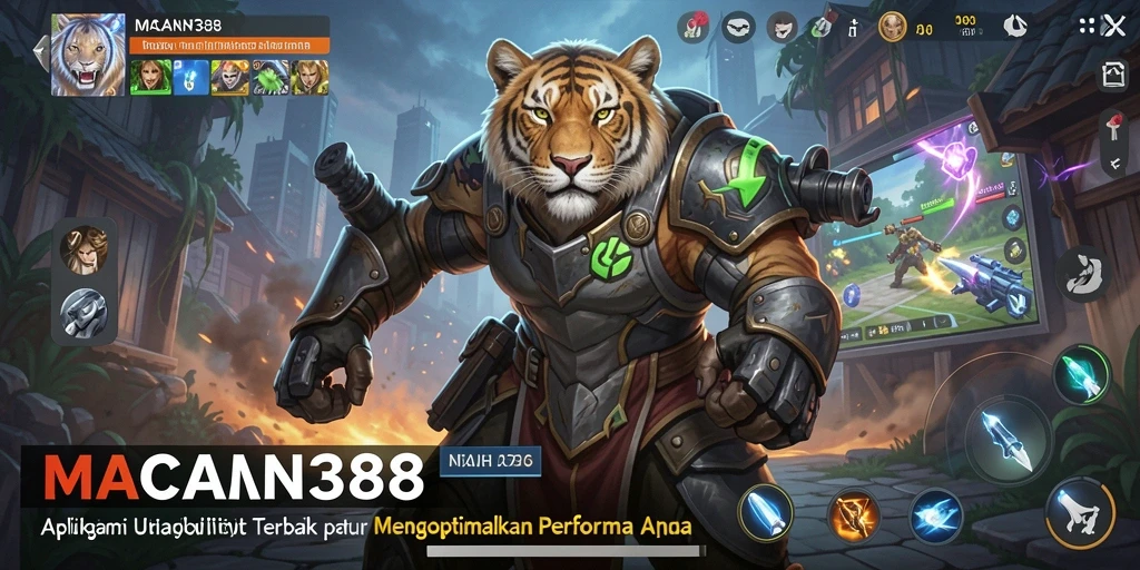 Tampilan antarmuka aplikasi MACAN388 yang sederhana dan efisien.