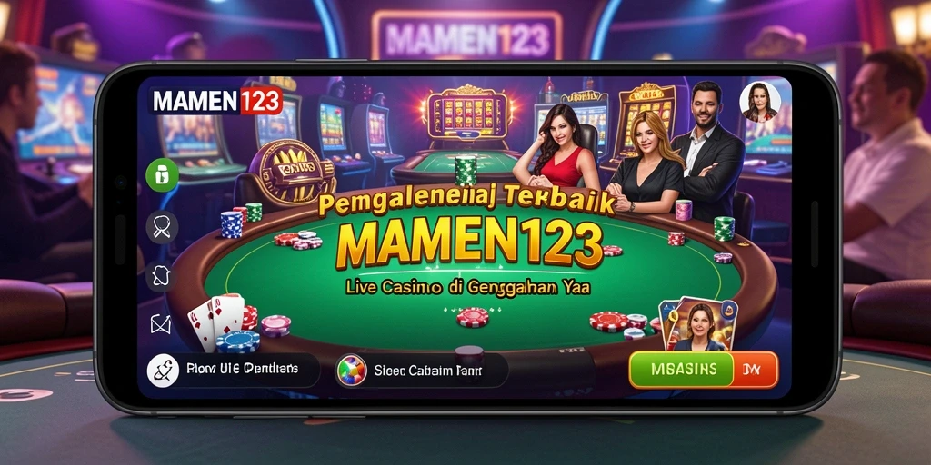 Tampilan antarmuka menarik saat bermain kasino langsung di MAMEN123.
