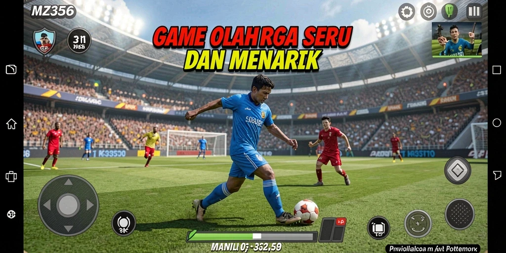 Tampilan gameplay menarik dalam MZ356 dengan aksi olahraga penuh adrenalin.