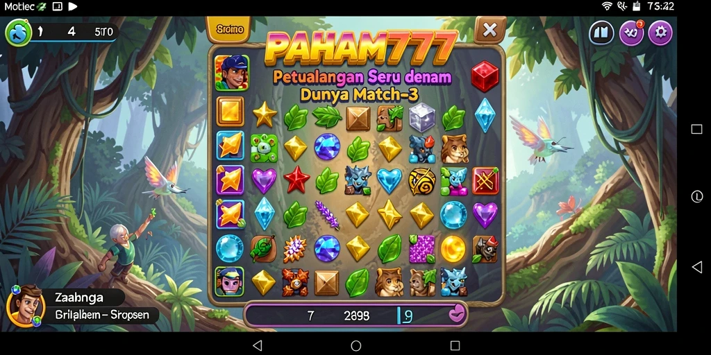 Tangkapan layar PAHAM777 menampilkan aksi gameplay Match-3 yang menarik.