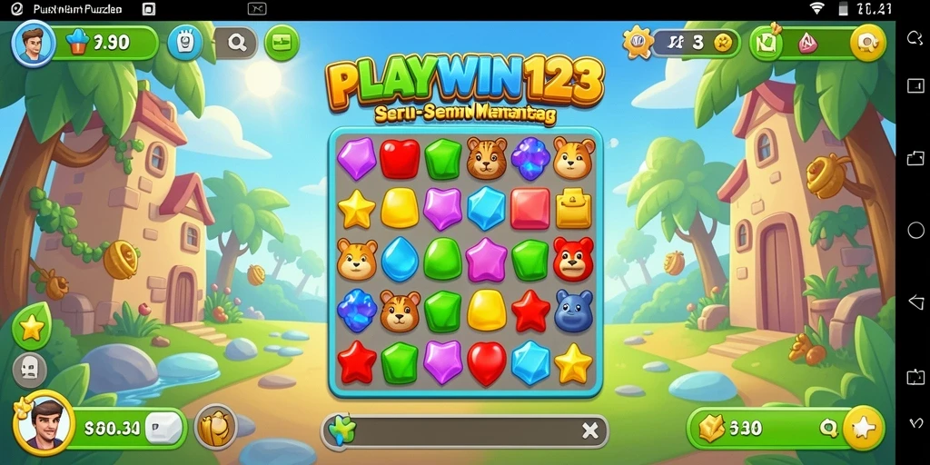 Screenshot gameplay menunjukkan momen seru di mana pemain mencocokkan item.