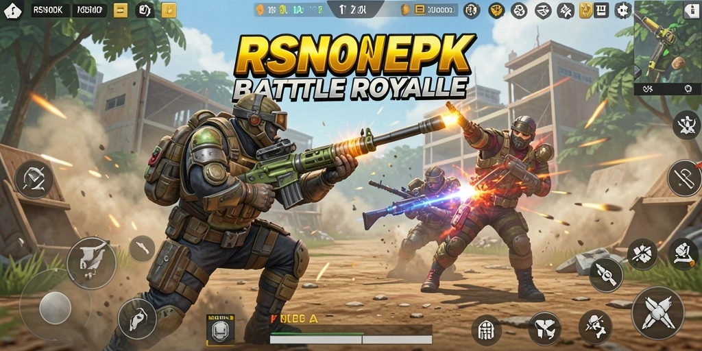 Gameplay seru di medan tempur <strong>Battle Royale</strong> dengan grafis menakjubkan.