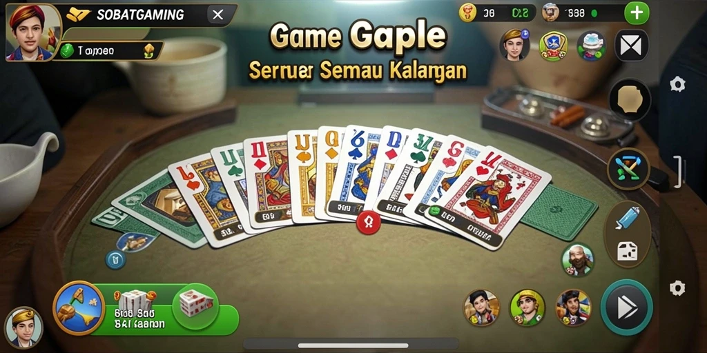 Tampilan permainan Gaple di SOBATGAMING yang seru dan menantang.