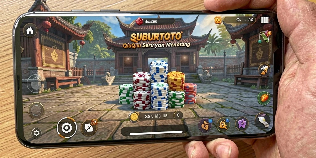 Tampilan gameplay QiuQiu yang seru dan mendebarkan.