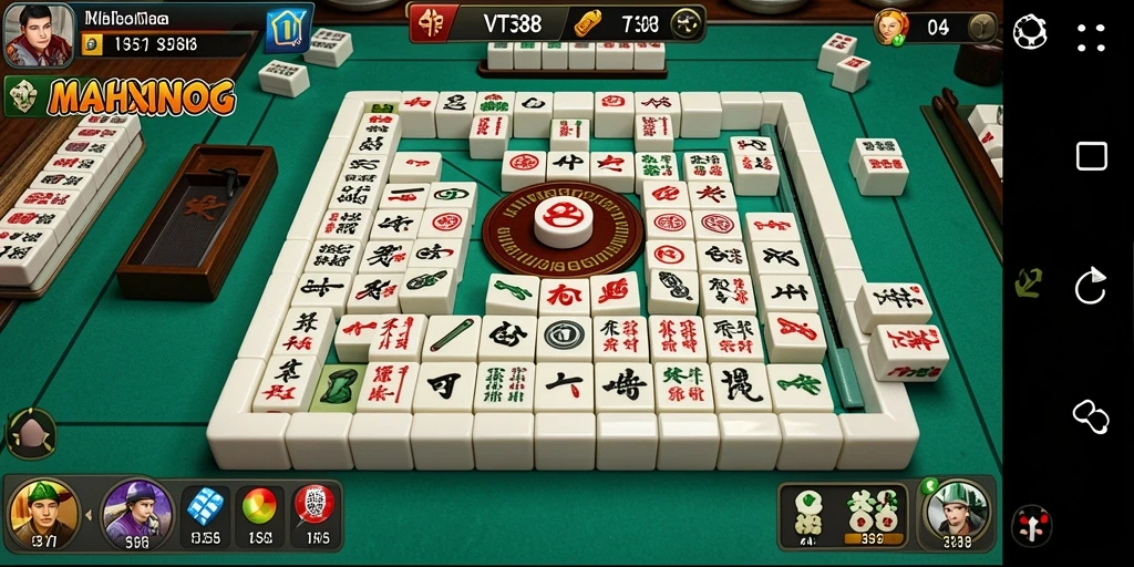 Screenshot utama VT38 menampilkan semua keasyikan dalam permainan Mahjong.