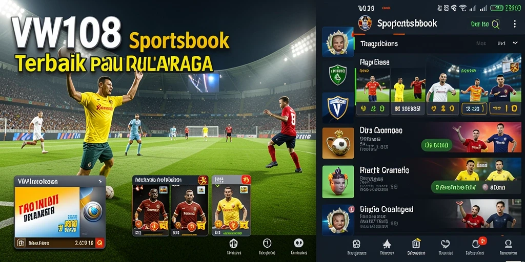 Screenshot VW108 menunjukkan gameplay Sportsbook yang menarik dan informatif.