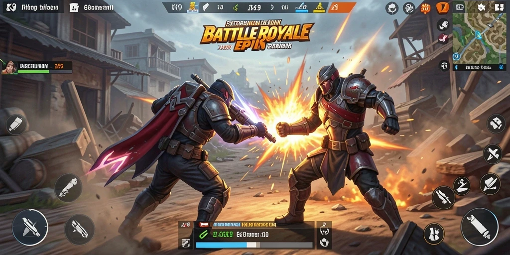 Tangkapan layar ZK9 menampilkan aksi seru dan gameplay Battle Royale.